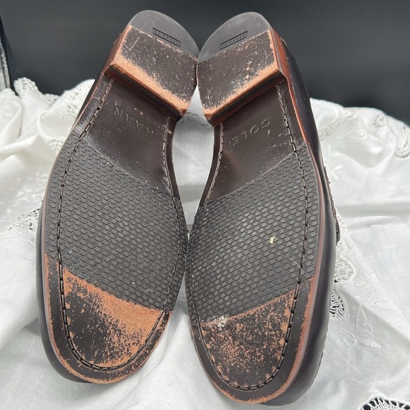 Cole Haan Grand.Os Men’s Size 10 Gently Worn Leather Loafer Faux Buckle Shoe - Picture 8 of 11